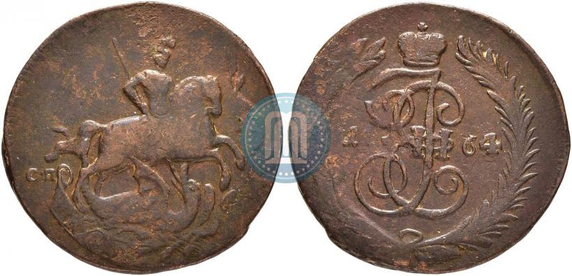 Picture 1 kopeck 1764 year СПМ 