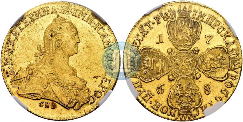 Picture 10 roubles 1768 year СПБ 
