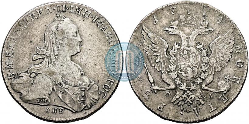 Picture 1 rouble 1774 year СПБ-ФЛ 