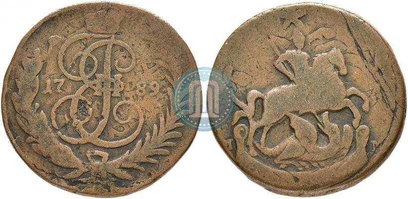Фото 1 копейка 1789 года ММ 