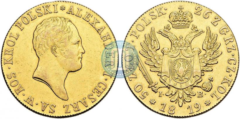 Picture 50 złotych 1819 year IB 