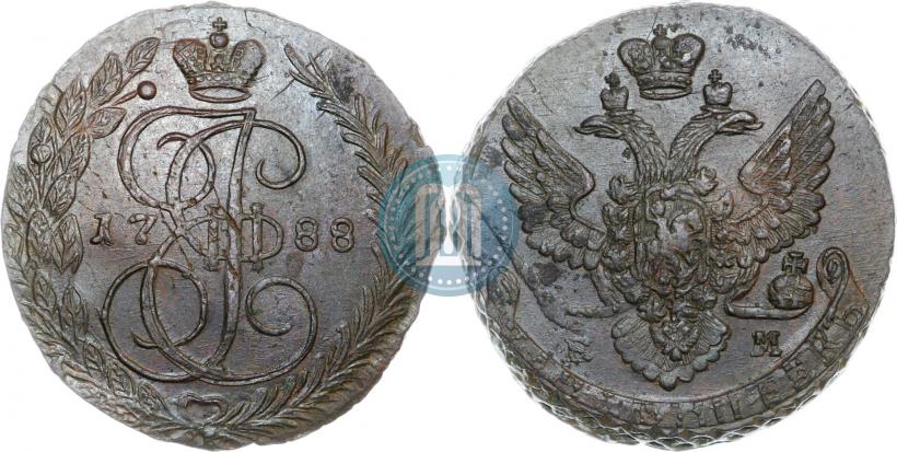 Фото 5 копеек 1788 года ЕМ 