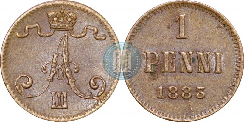 Фото 1 пенни 1883 года  