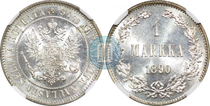Picture 1 markka 1890 year L 