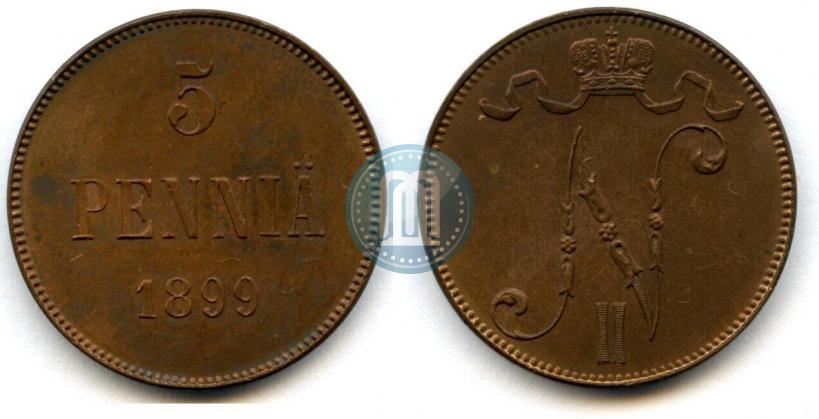 Фото 5 пенни 1899 года  