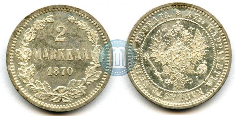 Picture 2 markkaa 1870 year S 