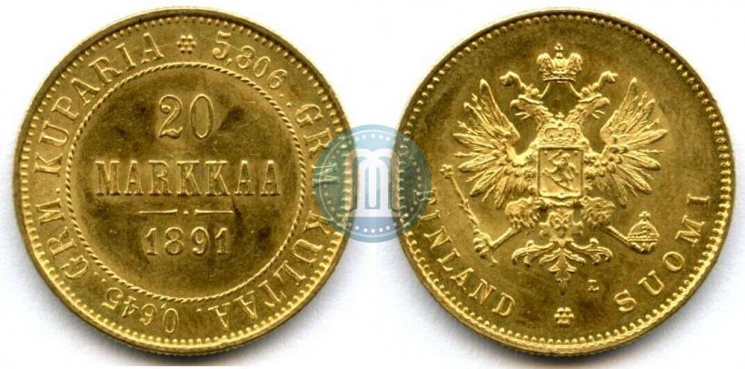 Picture 20 markkaa 1891 year L 