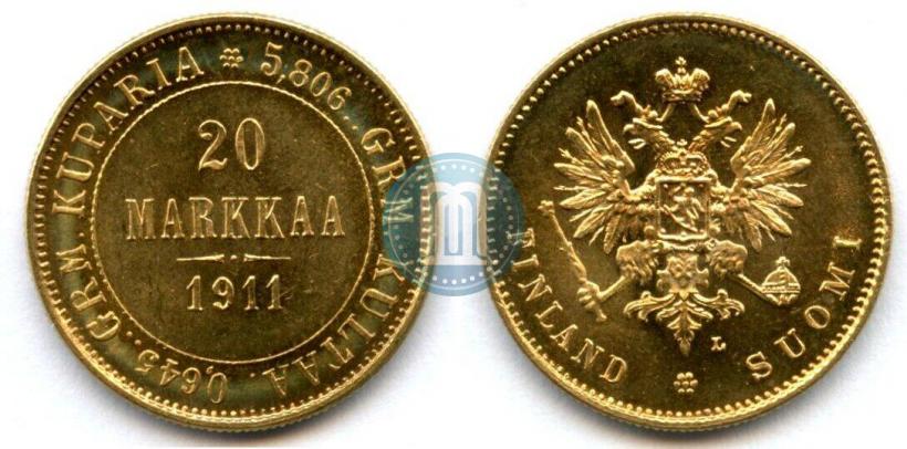 Picture 20 markkaa 1911 year L 