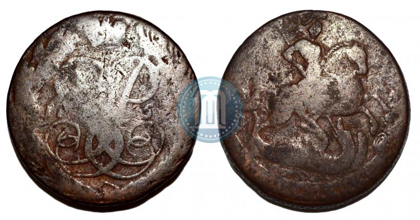 Picture 2 kopecks 1758 year  "Nominal under St. George"