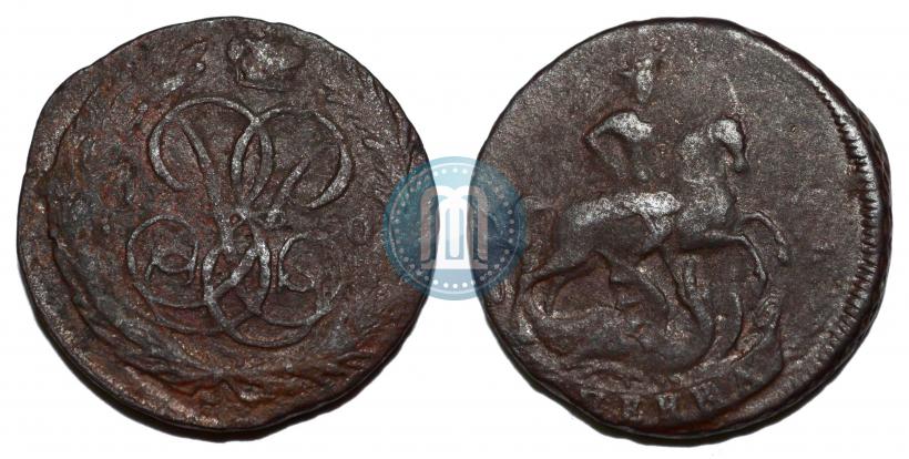 Picture 1 kopeck 1760 year  