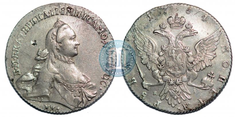 Picture 1 rouble 1764 year ММД-EI 
