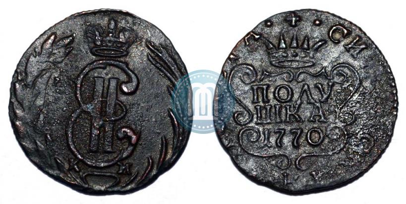 Фото Полушка 1770 года КМ 