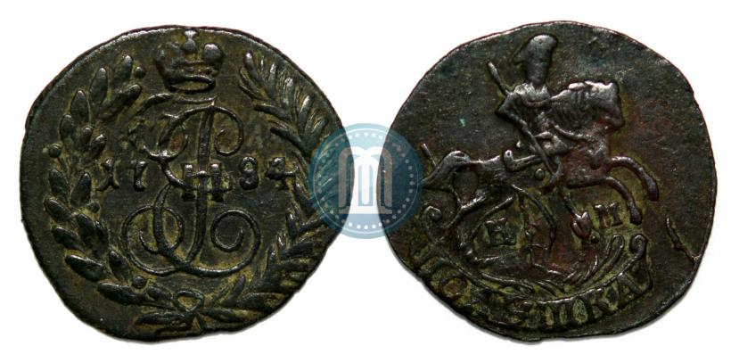 Фото Полушка 1784 года КМ 