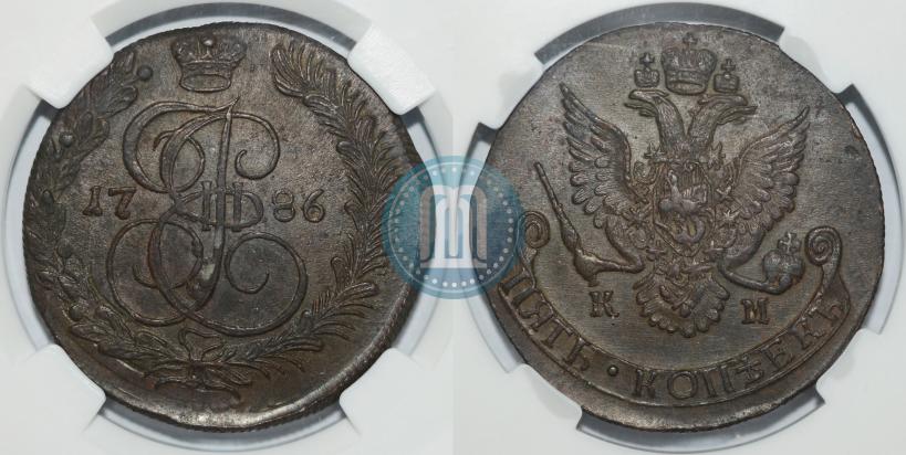 Picture 5 kopecks 1786 year КМ 