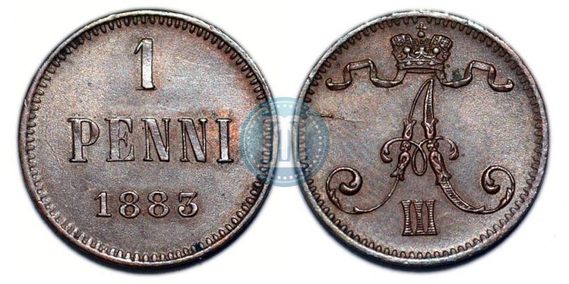 Фото 1 пенни 1883 года  