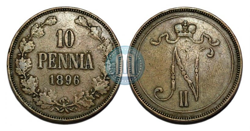 Picture 10 pennia 1896 year  