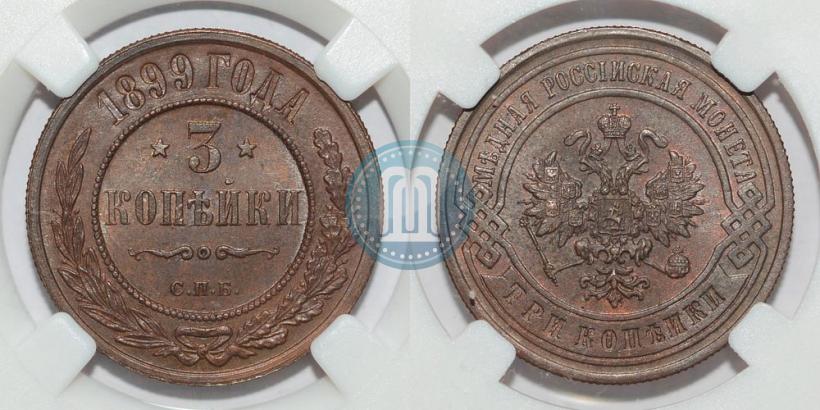 Фото 3 копейки 1899 года СПБ 