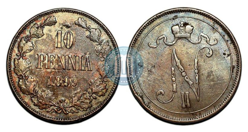 Picture 10 pennia 1899 year  