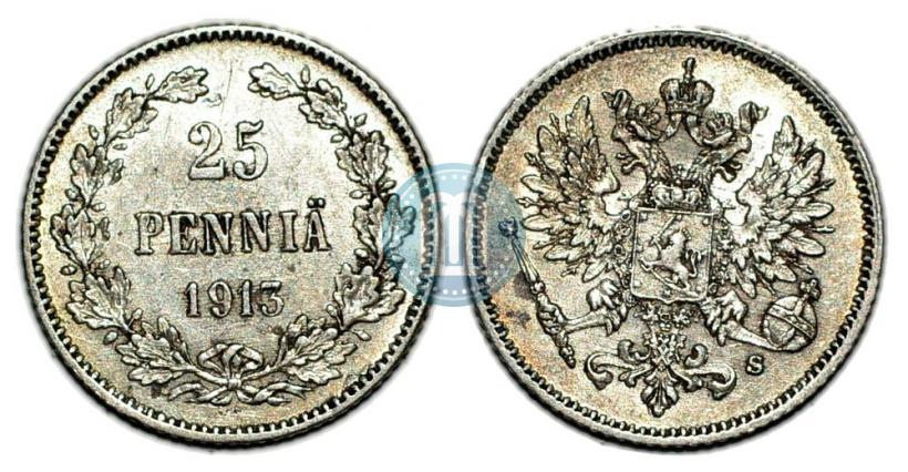 Picture 25 pennia 1913 year S 