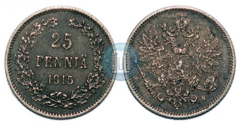 Picture 25 pennia 1915 year S 