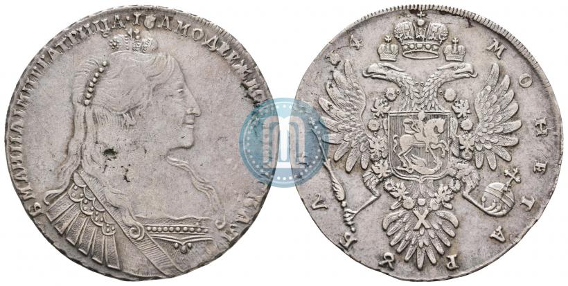 Picture 1 rouble 1734 year  "Type of 1735"