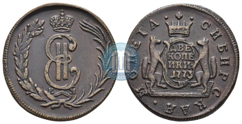 Фото 2 копейки 1773 года КМ 