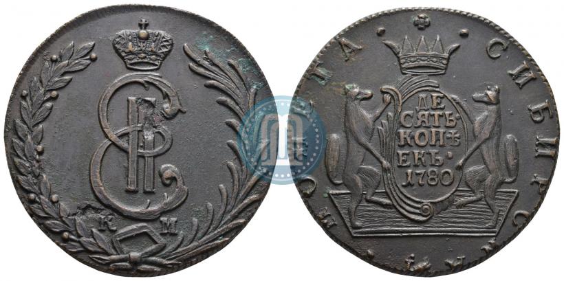 Picture 10 kopecks 1780 year КМ 