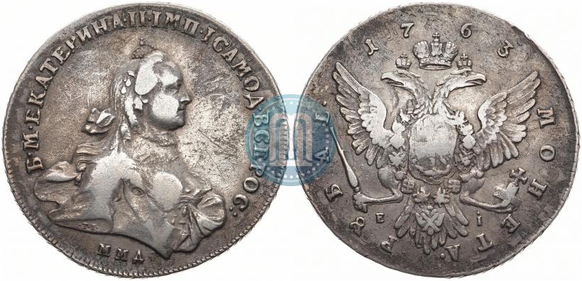 Фото 1 рубль 1763 года ММД-EI 