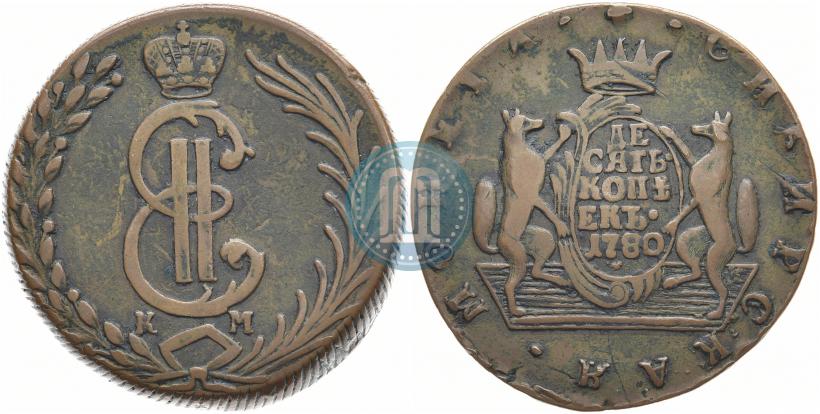 Picture 10 kopecks 1780 year КМ 