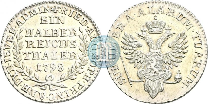 Фото Ein halber reichsthaler 1798 года  "Княжество Йевер"