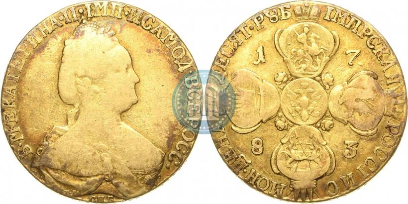 Picture 10 roubles 1783 year СПБ 