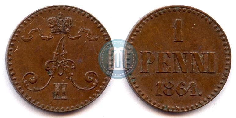 Picture 1 penni 1864 year  