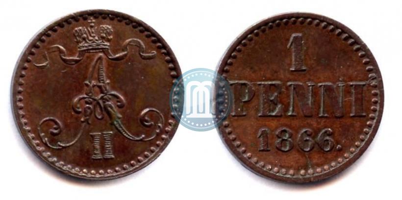 Picture 1 penni 1866 year  