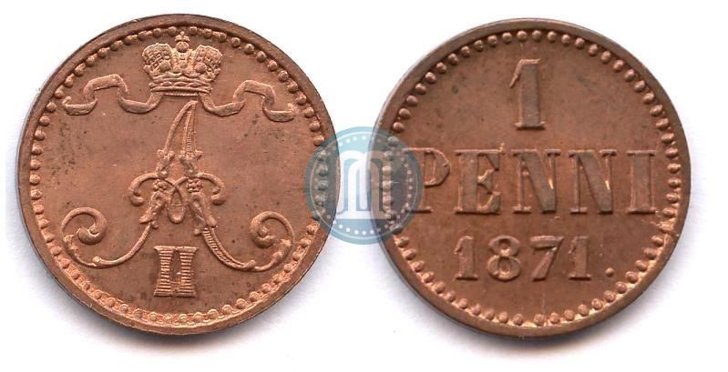 Фото 1 пенни 1870 года  