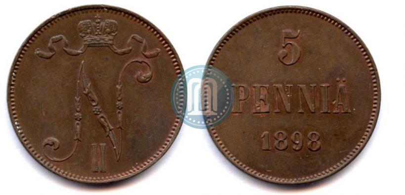 Фото 5 пенни 1898 года  