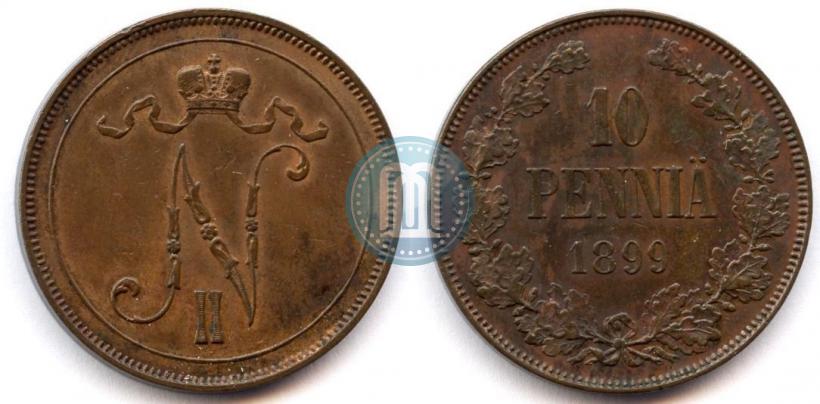 Фото 10 пенни 1899 года  