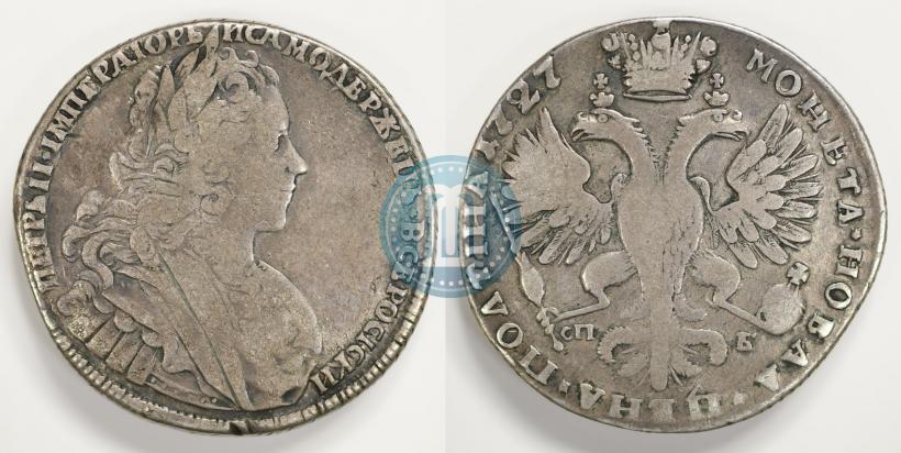 Picture Poltina 1727 year СПБ "Petersburg type"