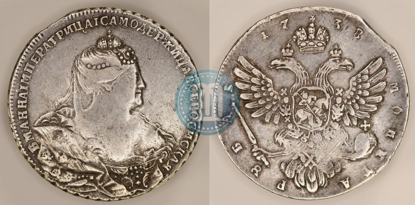 Picture 1 rouble 1738 year  "Moscow type"