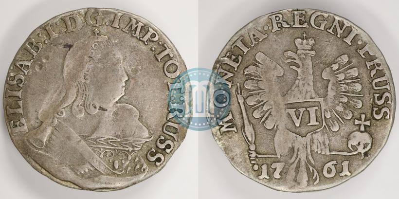 Picture 6 groszy 1761 year  