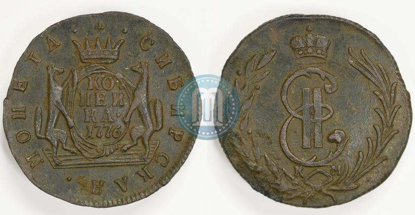 Фото 1 копейка 1776 года КМ 