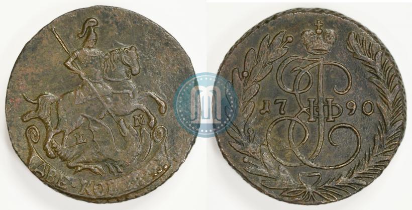 Фото 2 копейки 1790 года ЕМ 