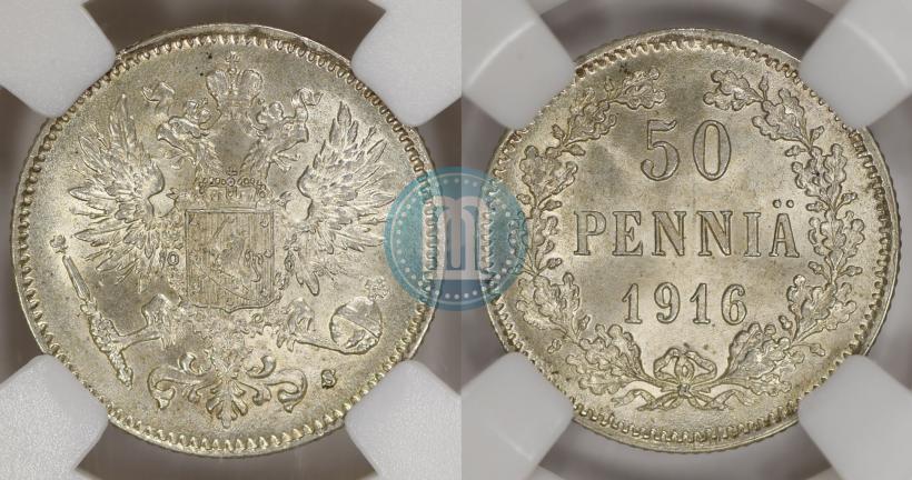 Фото 50 пенни 1916 года S 