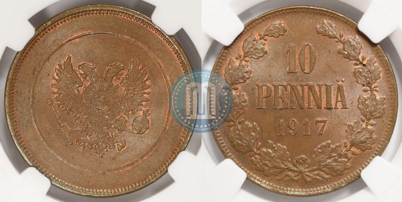 Фото 10 пенни 1917 года  