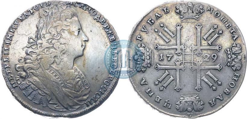 Picture 1 rouble 1729 year  "Type of 1727"