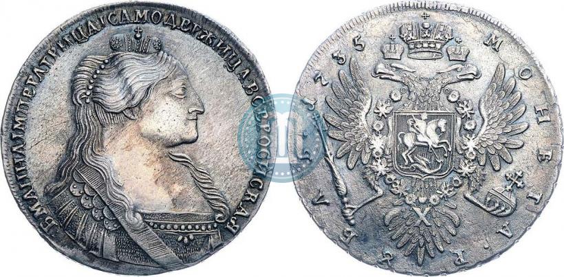 Фото 1 рубль 1735 года  