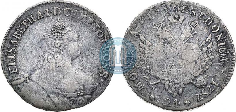 Picture 24 kopecks 1757 year  "For Livonia"