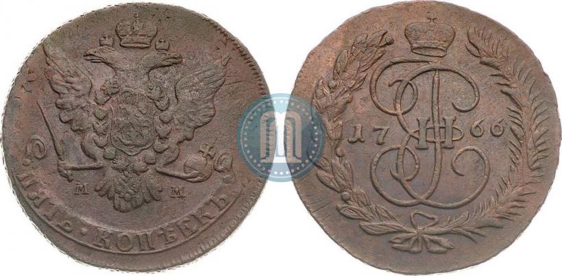 Picture 5 kopecks 1766 year ММ 