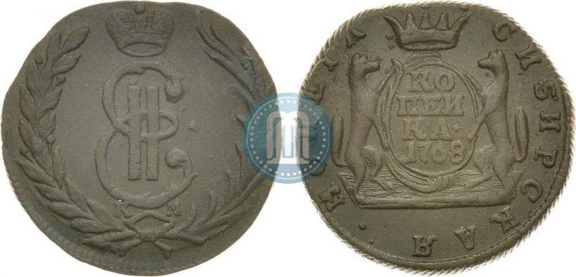 Picture 1 kopeck 1768 year КМ 