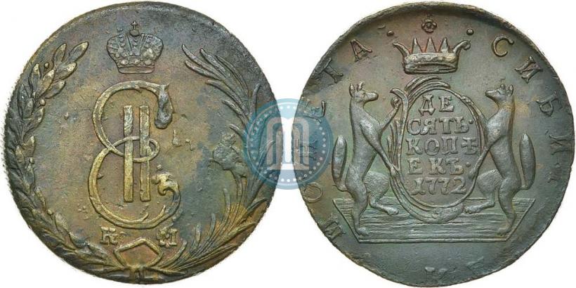 Picture 10 kopecks 1772 year КМ 