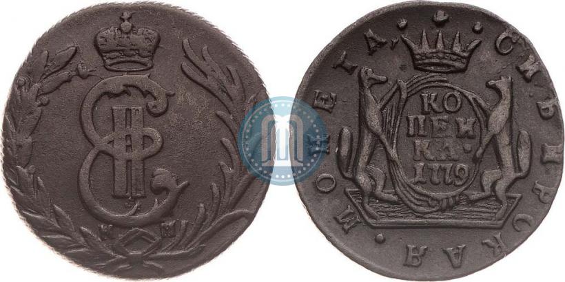 Picture 1 kopeck 1779 year КМ 